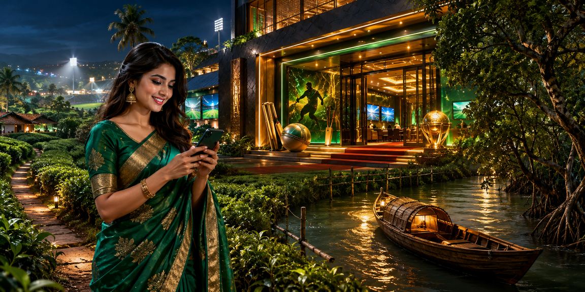 সুন্দরবনের চা বাগানে মোবাইলে ywkk ক্যাসিনো উপভোগ করছেন একজন ব্যবহারকারী